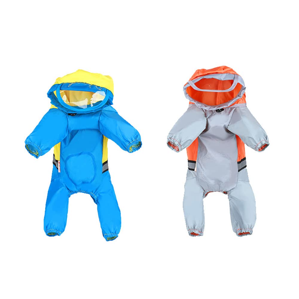Chubasquero para Perros, Mono Impermeable for Perros, Capa for Mascotas, Chaqueta for Cuatro Patas, Todo Incluido(Orange,4XL)
