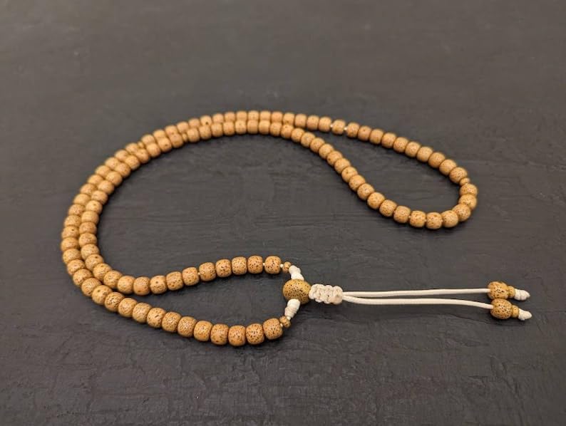 Natural Tibetan Bodhi Lotus Seed 8mm 108 Mala Beads, Spiritual, Meditation Beads, Reiki, Japa Mala, Buddhist Prayer Beads, Yoga Bracelet, healing beads