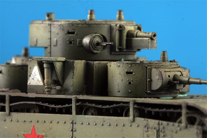 Modello Carro Armato T-28 Sovietico 1/72 | Fatto In Casa Verniciato - Multitorretta