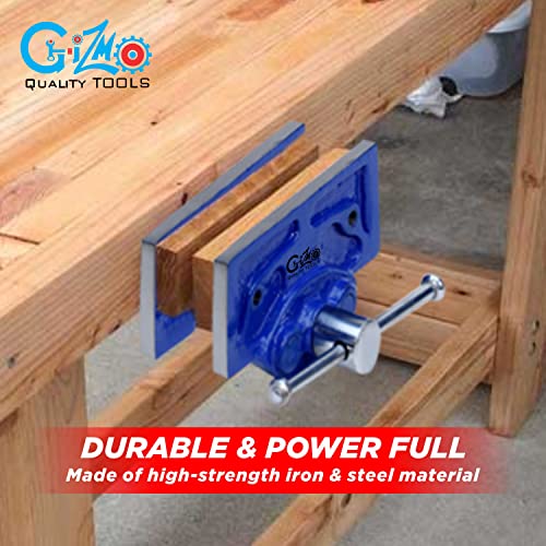 Image of GIZMO Woodworking Bench Vice, 6 Inch (152mm) Heavy Duty Professional Woodworker Vise Tool for Workbench, Universal Cast Iron DIY Wood Clamp