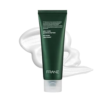 FRANZ Meli-Care Bonding Peptide Leave-In Hair Mask with Heat Protection 4.06 fl oz / 120ml, Rinse-Free Treatment for Damaged, Bleached, Color-Treated Hair, Silicone-Free, Silk & 23 Amino Acids