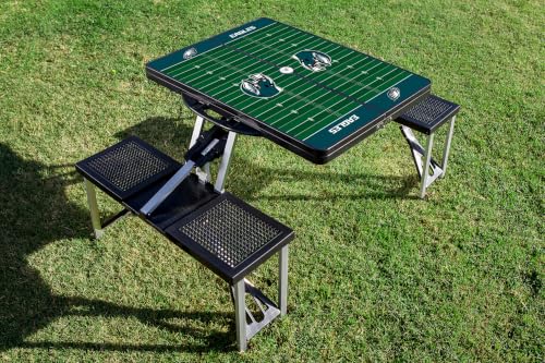 Image of Picnic TIME NFL Football Field Folding Picnic Table, Camping Table, Outdoor Table with Umbrella Hole