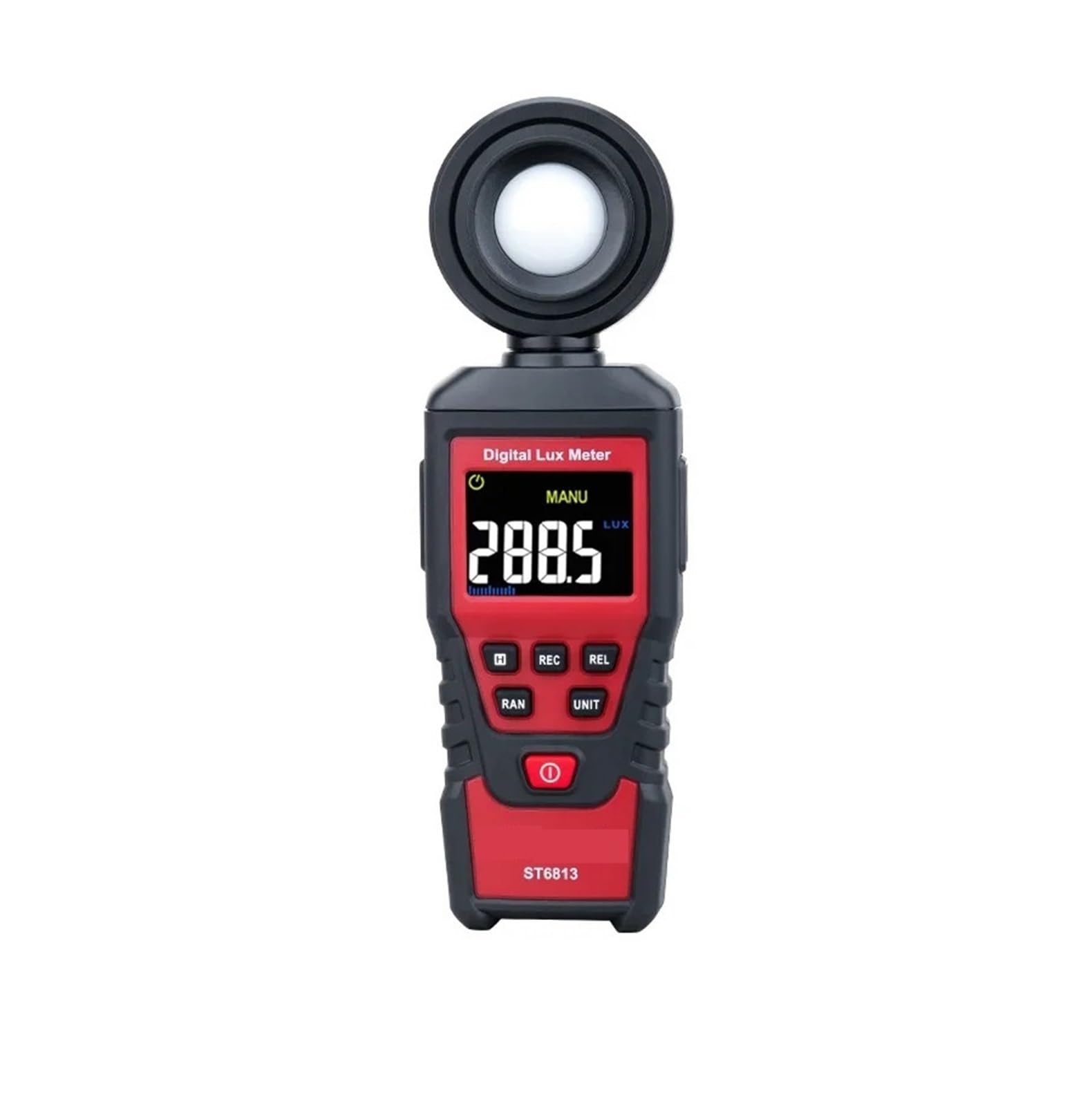 Digital Light Meter, Digital Photometer Lux Meter Light Tester Photography Spectrometer Portable Brightness Detector 1-200,000 Luxmeter LCD Display