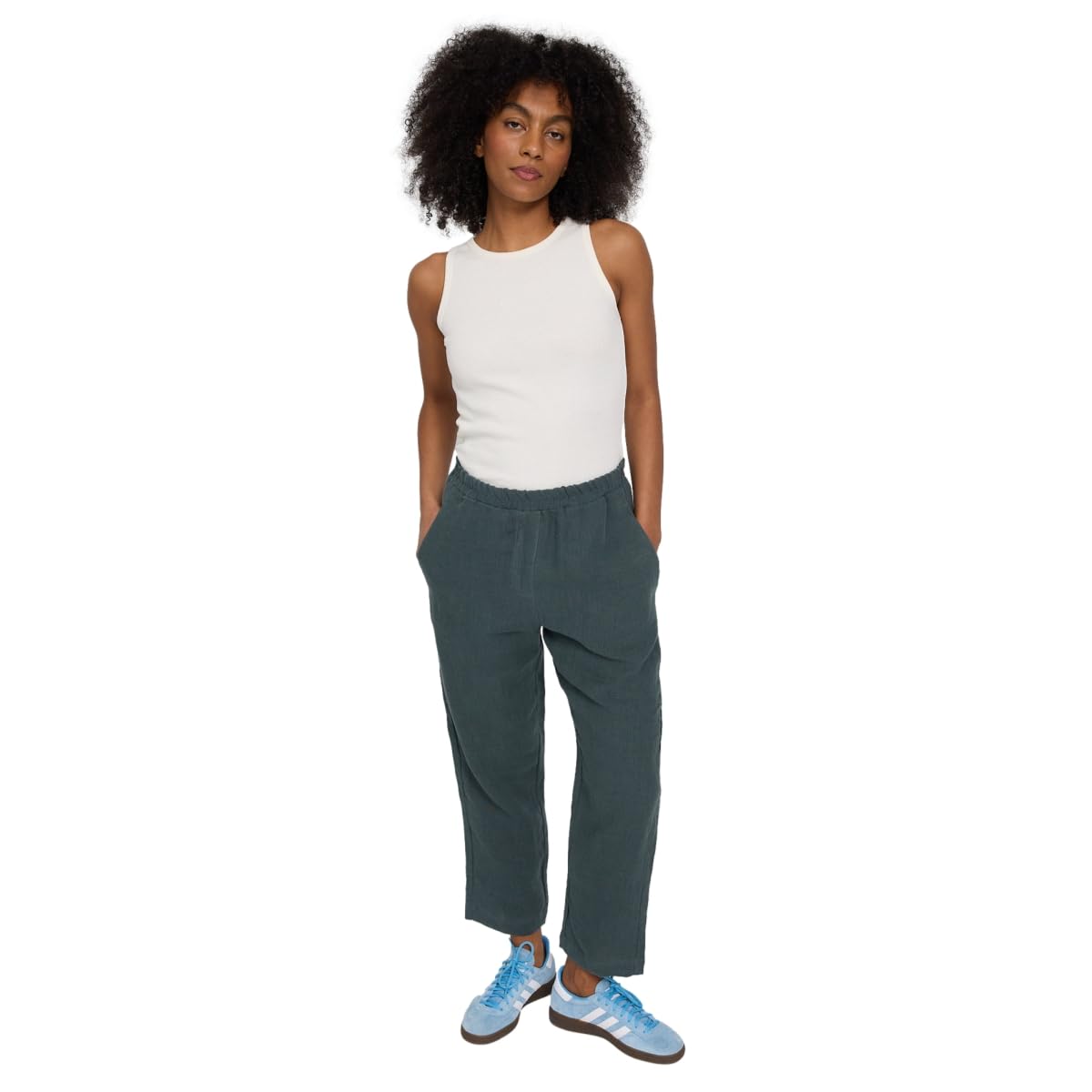 mazine Straight Leg Linen Pants - Pantaloni in tessuto