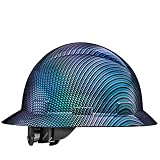 Full Brim OSHA Construction Hard Hat, Color Weave Design Gloss Finish Hard Hats, Work Approved Safet
