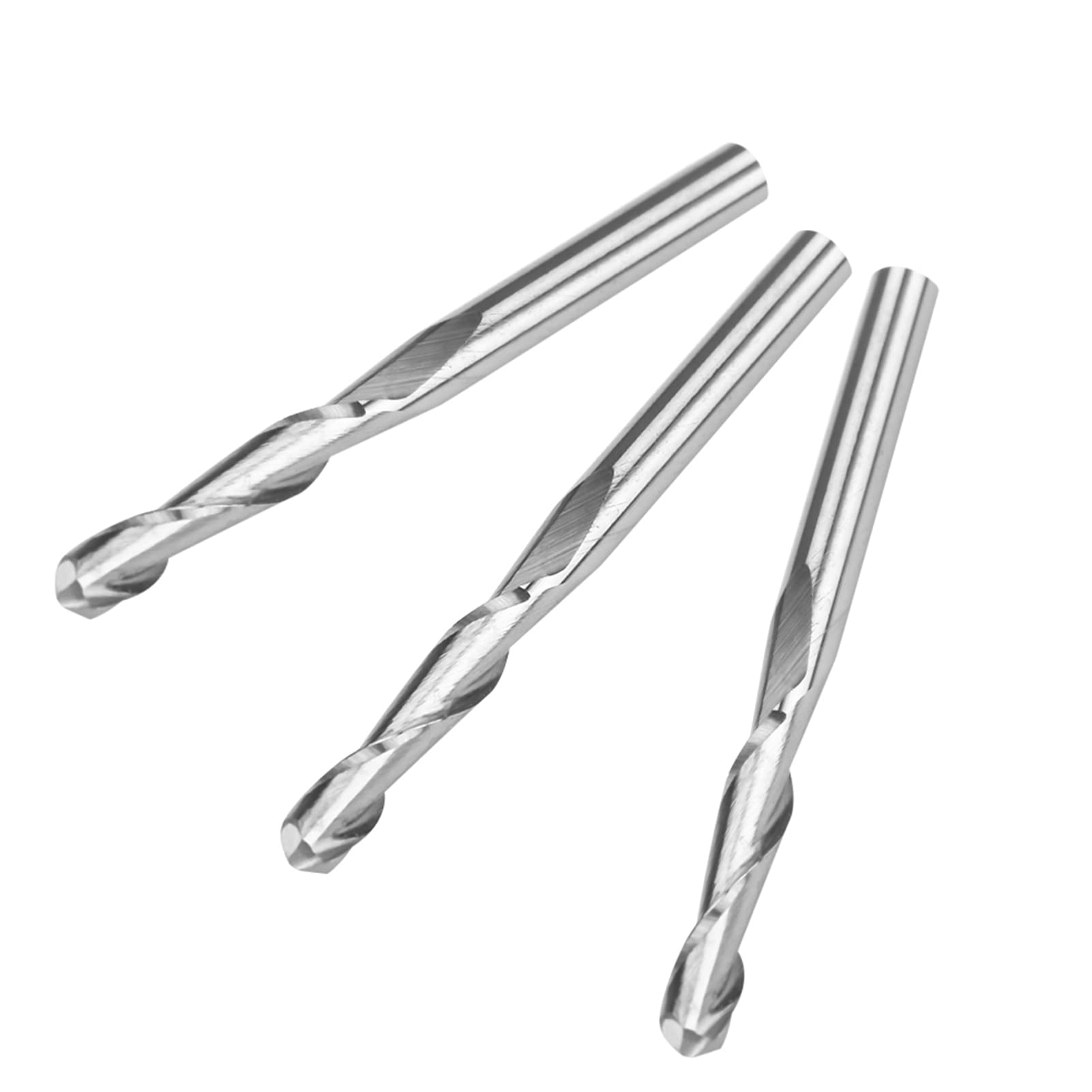 Fresas de punta esférica de carburo, brocas CNC de alta dureza para grabado, cobre, aluminio, ABS, acrílico, PVC, nailon, 10 Uds., 3,175 x 17mm