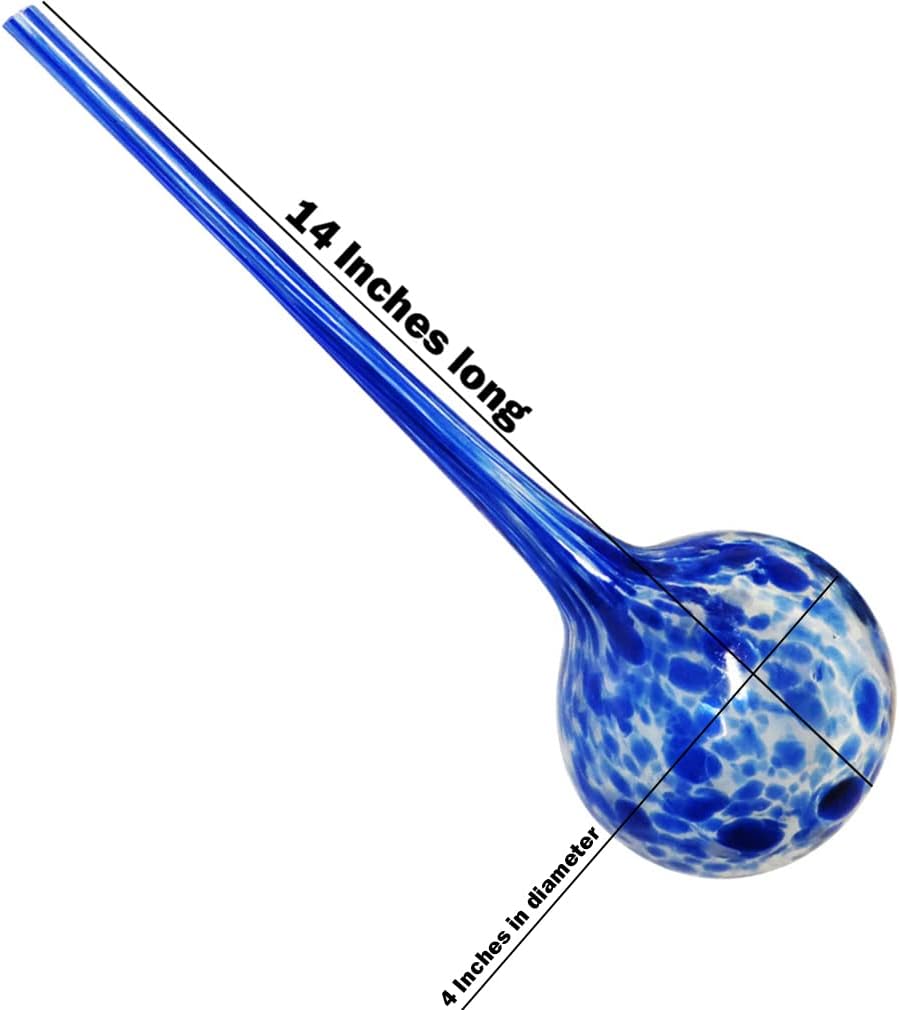 Evelots 4 Pack Plant Self-Watering Glass Globes/Bulbs-Automatic System-Extra long-14 Inches