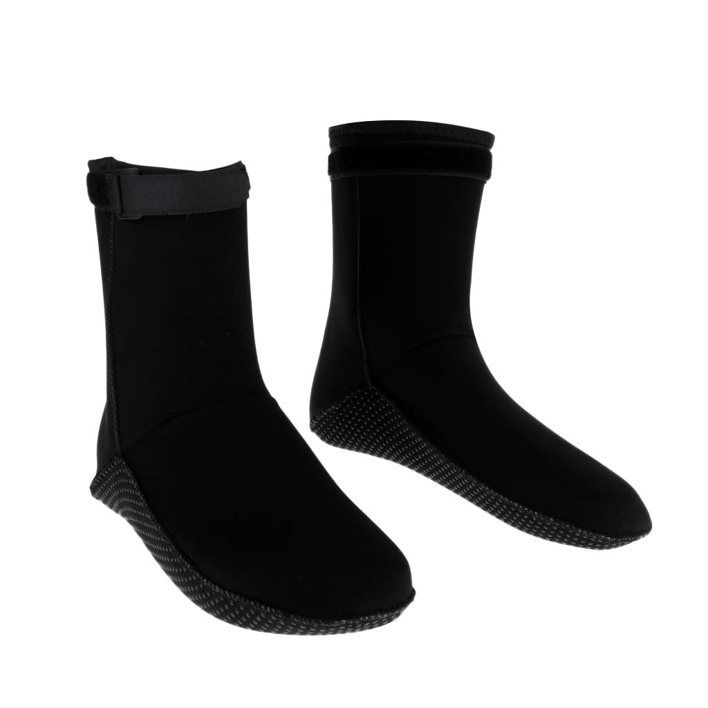 Neopren-Schwimmsocken, 3 mm, für Tauchen, Surfen, Wassersport, Schnorcheln, Größe M, Schwarz