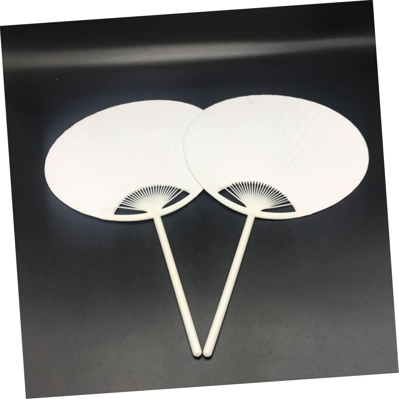 SOLUSTRE 10pcs Blank Double-Sided Art Painting Fans DIY Handheld Craft Supplies for Boy Creativity for Kindergarten Projects and Fun Activities