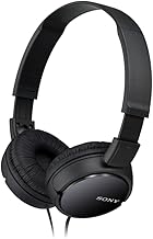 Sony MDR-ZX110 Wired Overhead Headphones, Neodymium Dynamic Drivers, Swivel Fold Design - Black