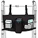 supregear Andador Bolsa, Bolsa de Andador Plegable con Compartimento Desmontable para Preservar el Calor para Patinetes en Silla de Ruedas Walker Rollator, Negro