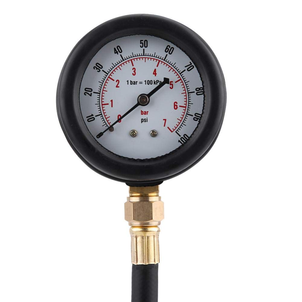 0-100PSI Kit manometro iniezione carburante, TU-113 Benzina Gasolio Misuratore pressione Tester Gas Gasolio Strumento diagnostico pressione olio