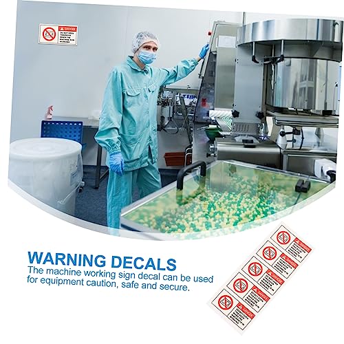 Étiquette de sécurité pour machines avec avertissement caution à ne pas ouvrir Healeved