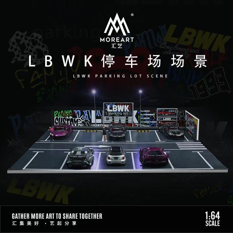 Amazon | 1/64 MoreArt ジオラマ LBWK 駐車場 ミニカー一台おまけ付き