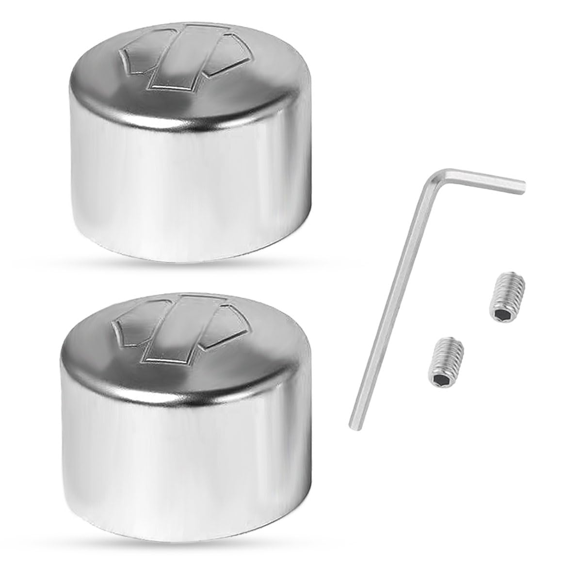 MOTOFITOOL CNC Aluminum Front Axle Nut Covers for Harley Softail, Touring, Road King, Street Glide, Electra Glide, Iron 883, Fat Boy 2002-2024