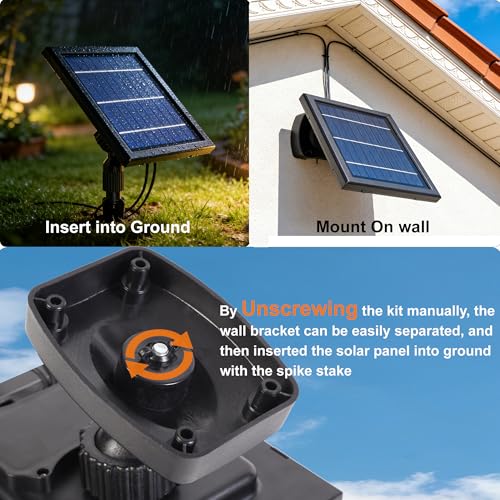 SUNLONG Solar-Powered Cast Aluminium Warm White LED Spotlight for Outdoor Garden Yard Landscape Tree Uplight Downlight - Image 6