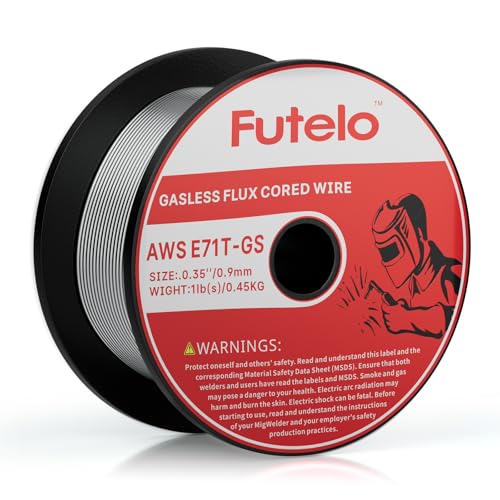 Image of Futelo Flux Core Welding Wire .035, E71T-GS Mig Welding Wire 1-Pound, Spool Gasless Mild Carbon Steel Mig Wire