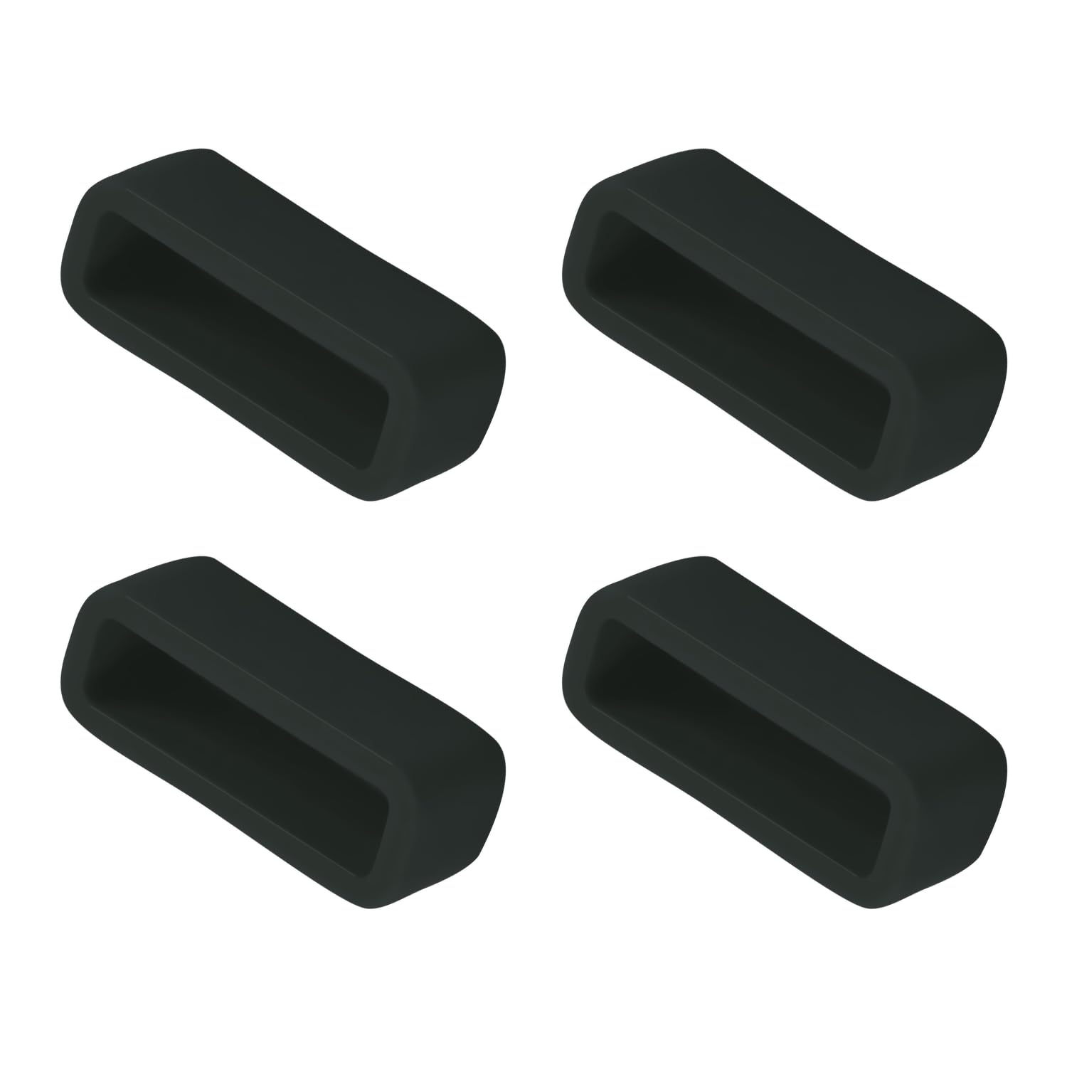 Boguish 4pcs Silicone Watch Band Loop - Rubber Watch Holder for Watch Band Keeper Repair Replacement Use