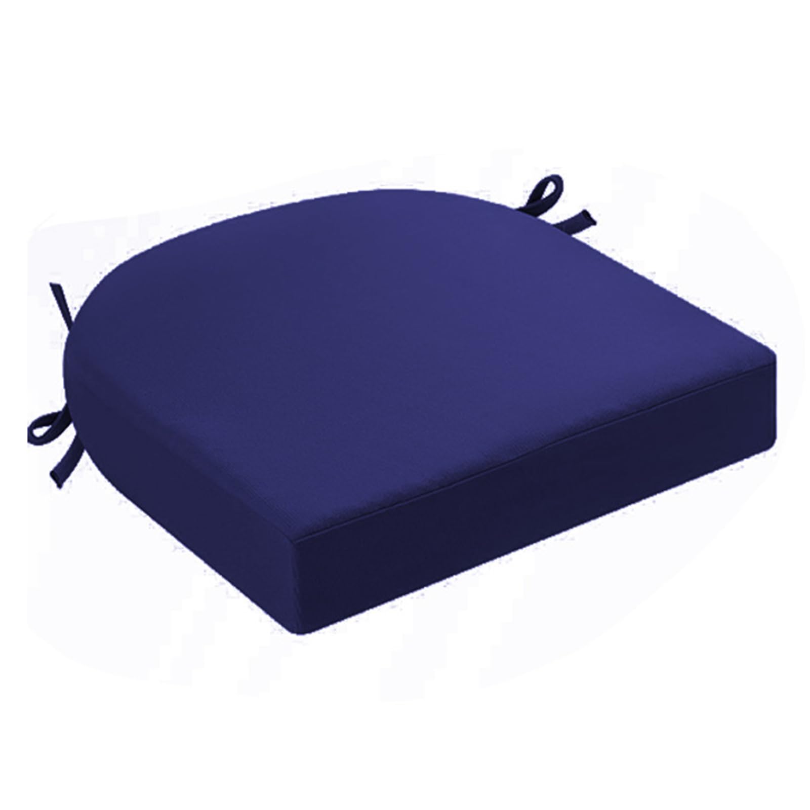 DRXRD Outdoor Chair Cushions,Waterproof & Fade Resistant Patio Furniture Cushions,Round Corner Seat Cushion Pads with Removable Cover for Garden Yard Lawn dark blue 43 * 40 * 8cm