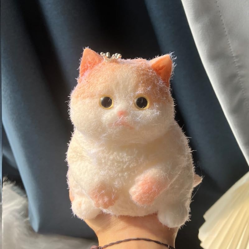 Medium Squishy Cat, Fluffy Sticky Soft Realistic Cat,Stress Relieving Cute Large Cat Toys for Family or Friend (Crown Cat)