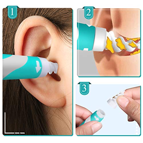 image for Earwax Remover-CAMTOA Ear Wax Cleaner,Soft Silicone Spiral Earwax Remo