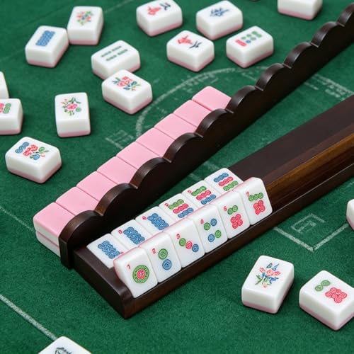 Set de Soportes de Mahjong de Madera con Empujadores Magnéticos miniatura 5