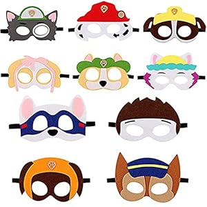 10-Stuks Vilten Maskers Voor Kinderen, Verjaardag Oogmasker, Vilten Maskers, Dierenmaskers voor Kinderen, Cosplay Vilten…