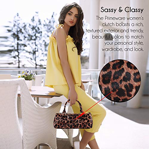 Image of Primeware Wine Clutch Bag (Thermal Insulated) Trendy Women's Carry Tote | Holds Red & White 750mL Bottles | Trendy Fashion | Incl. Portable Waiter-Style Corkscrew