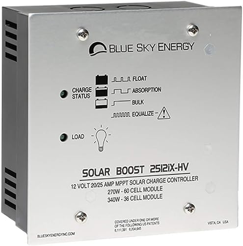 Blue Sky Energy Solar Boost SB2512iX-HV-Li controlador de carga solar MPPT de 25 A para baterías LiFePO4 4S Salida auxiliar para carga de batería
