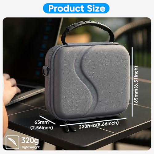 Image of Sounce Carrying Case for DJI Osmo Mobile 8 /7P /7 /SE Gimbal Stabilizer - Hard EVA Travel Bag, Portable Storage Case, Nylon Exterior, Magnetic Phone Clamp Organizer, Accessories Pouch | Black