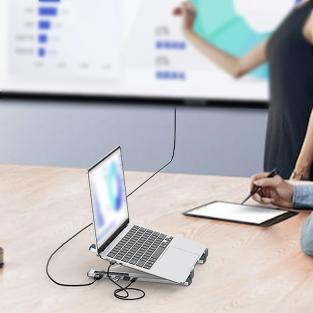 Hub USB C 9 in 1, docking station per laptop, compatibile con HDMI, USB 3.0, porta Ethernet, da viaggio portatile per professionisti e studenti