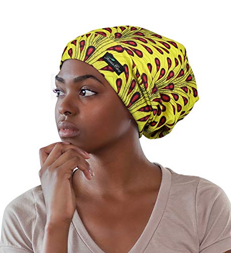 Image of Satin Lined Sleep Slouchy Cap Curly Girl Slap Headwear Gifts For Frizzy Hair Women