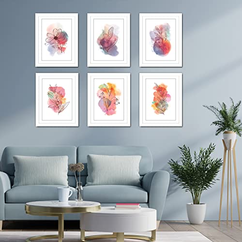 Image of RANDOM Premium Square Wall Painting Set of 2, 38 x 38 cm (White Frame)