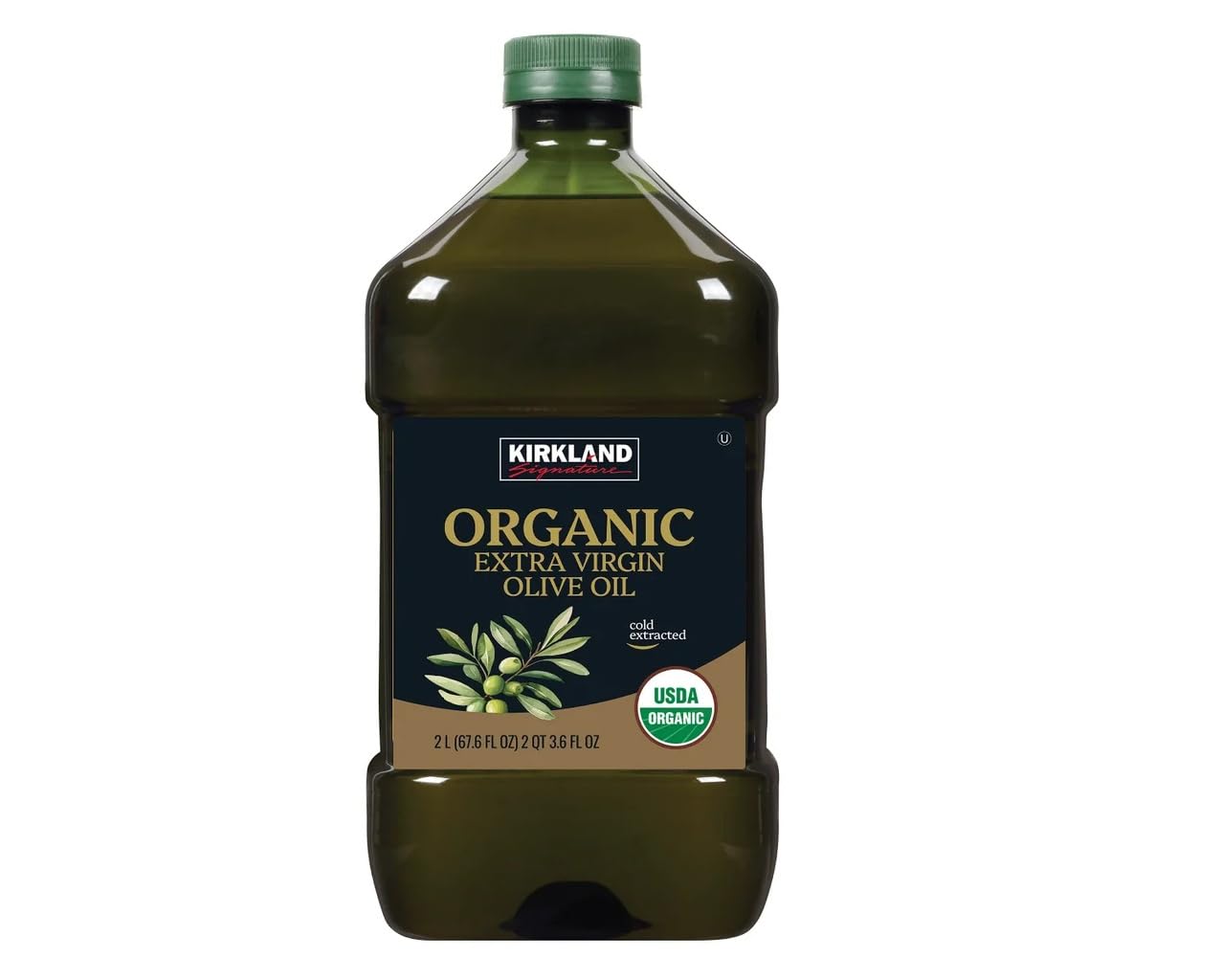 Kirkland Signature Organic Extra Virgin Olive Oil 2L (2QT 3.6 fl. oz), Set of 2