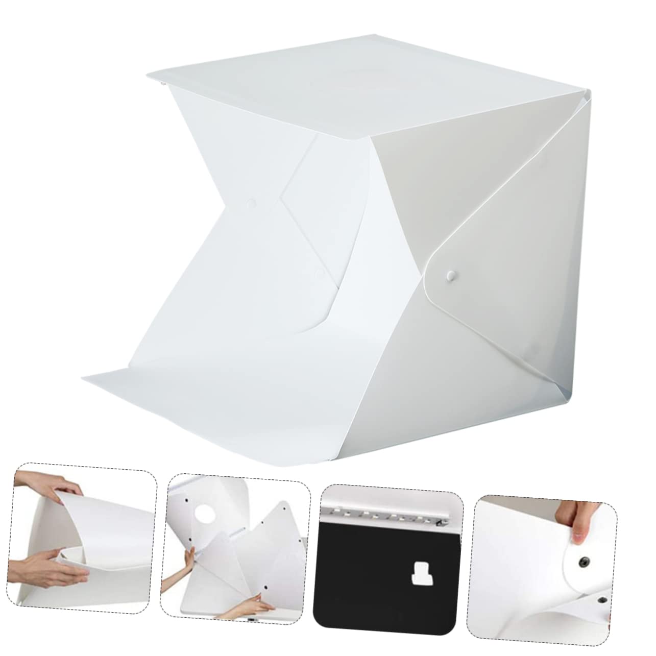 Yardenfun 1 Set Folding Studio Portable Photo Light Studio Lighting Softbox Photography Portable Tent Mini Products Booth Shooting Tent Kit Light Tent Light Weight Tent Lightweight Tent Eva