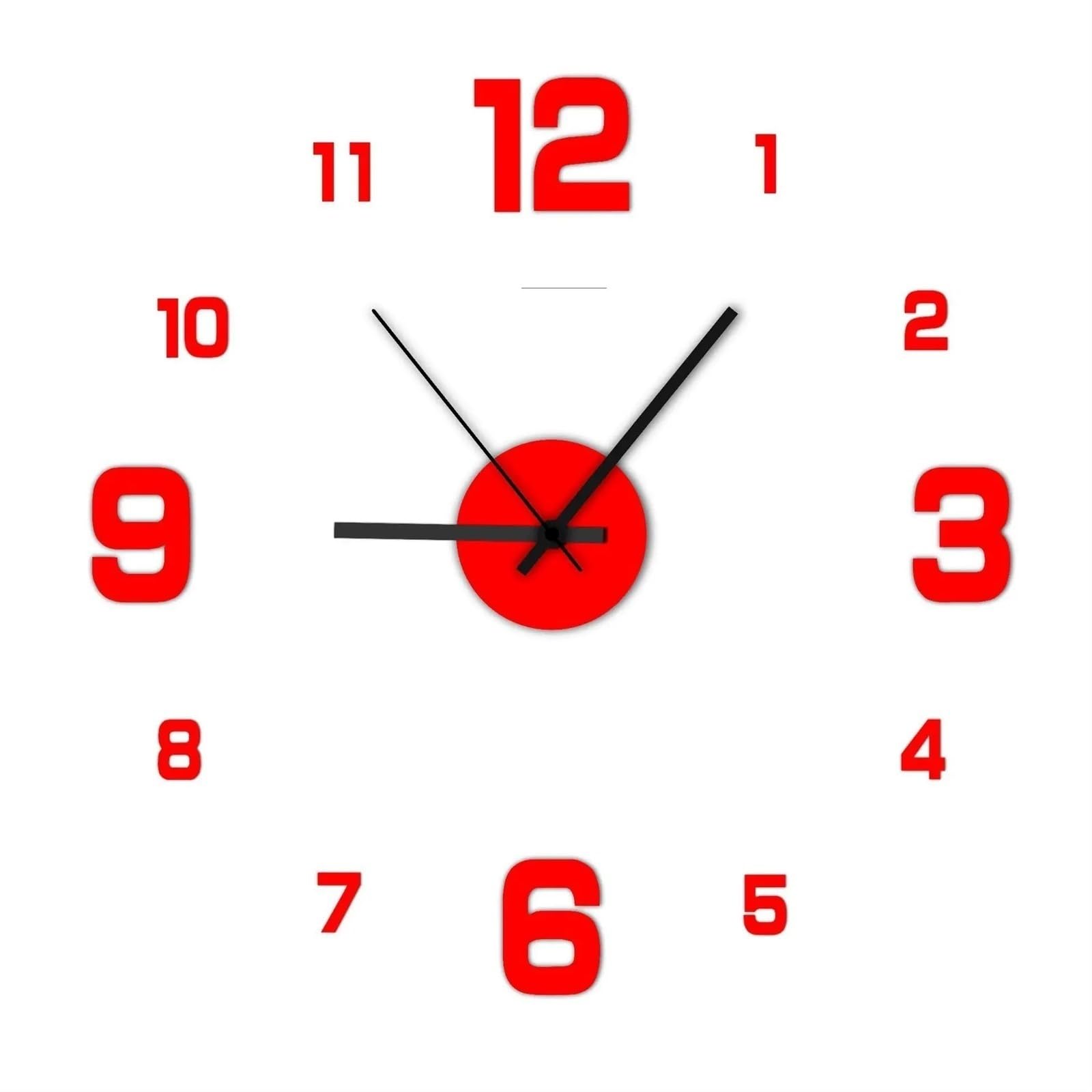 ZPFDSG Wall Sticker Clock Creative Frameless DIY Wall Clock Decal Home Silent Living Room Office Decoration