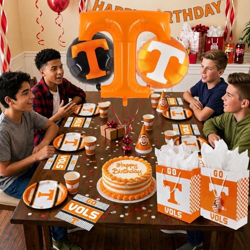 Image of Tennessee Jumbo T Balloon - 30-Inch Orange Mylar UT Party Decor - Havercamp
