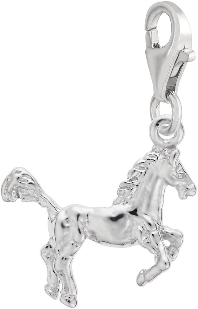 Horse Charm with Lobster Claw Clasp, Charms for Bracelets and Necklaces