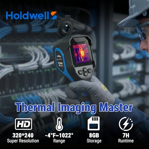 Cámara Termográfica 320x240 TISR Super Resolución, Resolución IR 256x192, -20°C a 550°C, IP54, 6 Paletas de Color para Inspección HVAC Eléctrica Automotriz miniatura 2