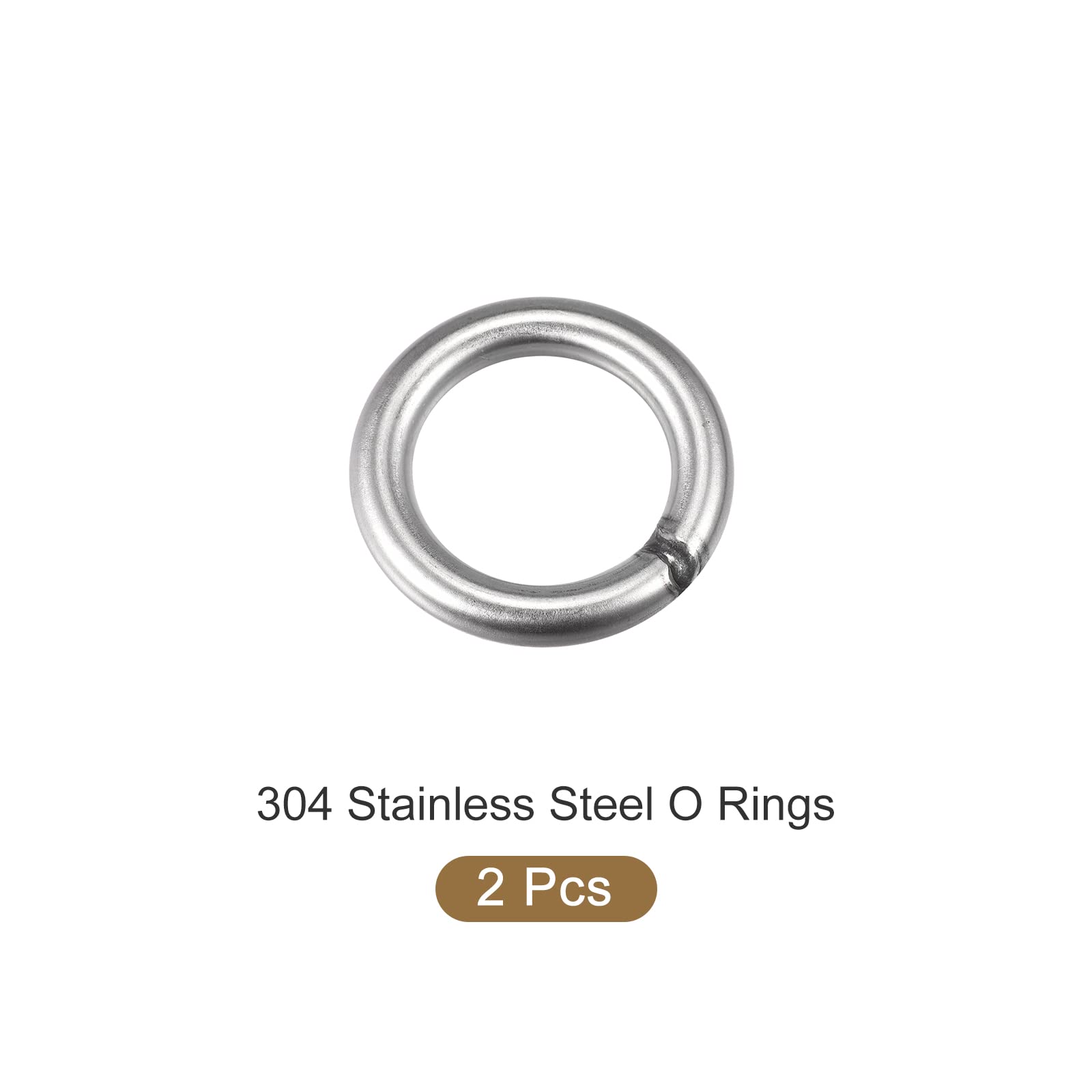 METALLIXITY 304 Inoxidable Acero O Anillos (60mm OD 10mm Grosor) 2uds, Soldado Redondo Anillo - para Colgantes Objetos