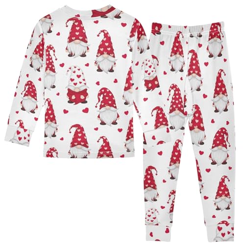 ODAWA Boys Girls Cute Gnome White Long Sleeve Tee and Pant 2-piece Set Fall Clothes 18M2