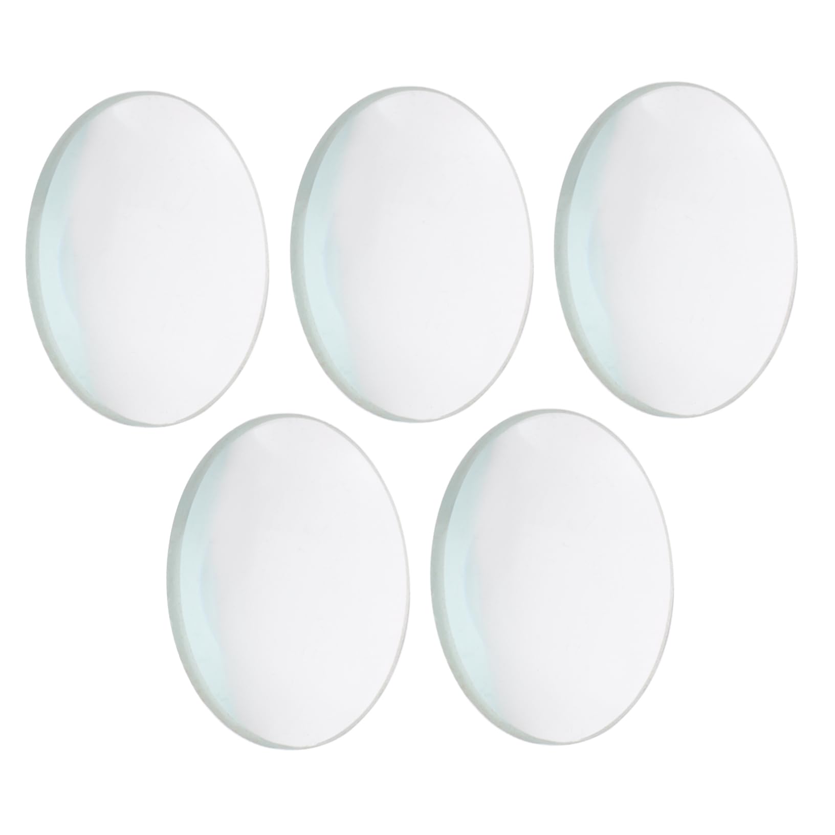 TOBBOMEY 5pcs Convex Glass Circle Glasses Spherical Convex Lens Optical Convex Lens Optical Lens Double Lenses Spherical Convex Lenses Science Convex Lens Biconvex Lens Double Convex Lens