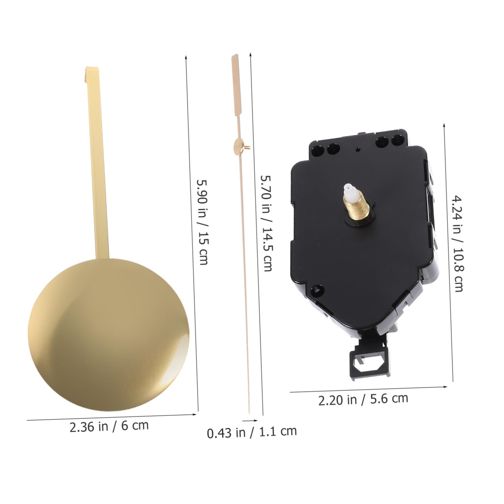 Artibetter 5sätze Mechanismus Mit Uhrzeiger Und Zubehör Reparaturset Für Wanduhr Präzise Und Langlebige Quarzbewegung Geeignet Für Verschiedene Uhrenstile Goldene