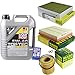 Produktbild QR-PARTS 69340456 Filter Set Inspektionspaket 5 Liter Motoröl Top Tec 4100 5W-40 MANN-FILTER Innenraumfilter Luftfilter Ölfilter