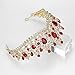 NODG Red Crystal Crowns for Women Princess Queen Vintage Crown Tiaras, Girls Adult Bridal Hair Accessories Gifts for Birthday Wedding Prom, Bridal Party Pageant