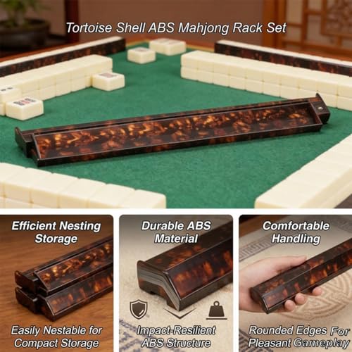 Juego de rack para Mahjong con empujadores acrílicos 17.5 pulg. miniatura 2