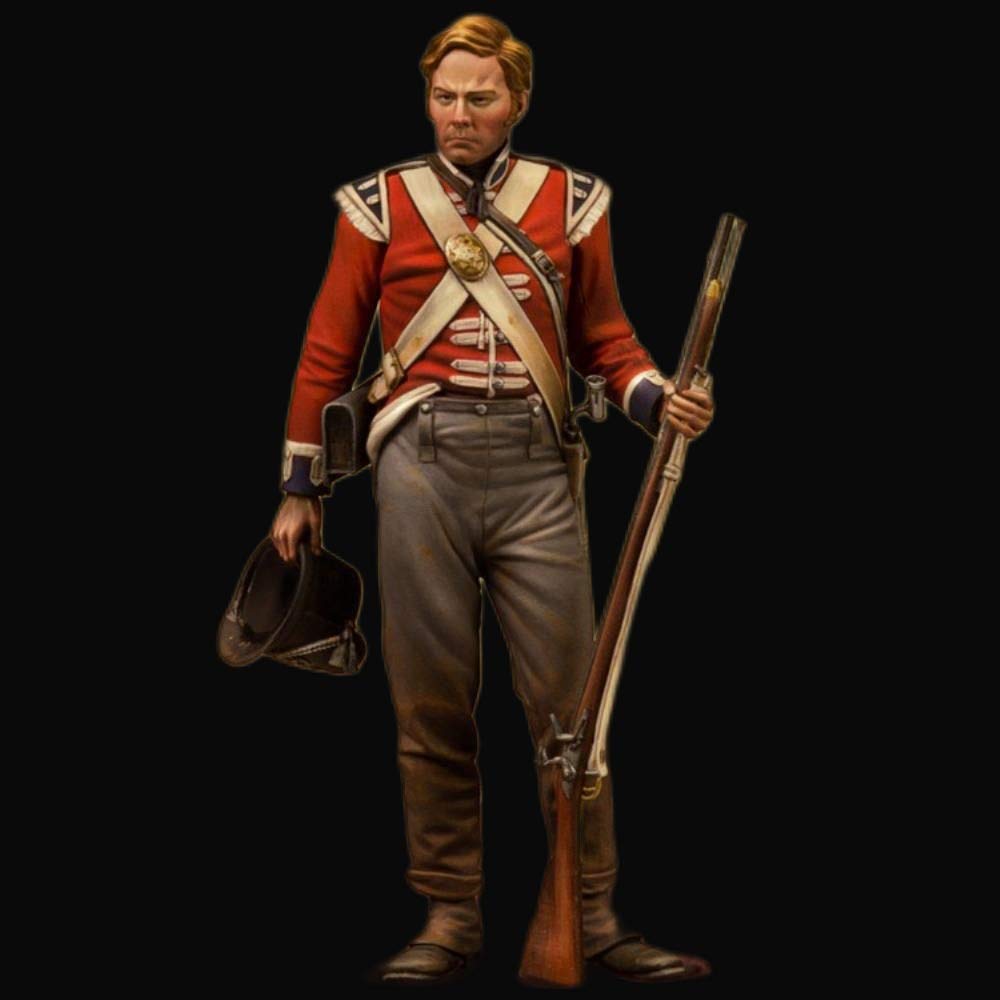 CHOUDOUFU Statue Sculpture Gift 1/24 Coldstream Guard 1815, Resin Model Figure Gk, Unassembled and Unpainted Kit