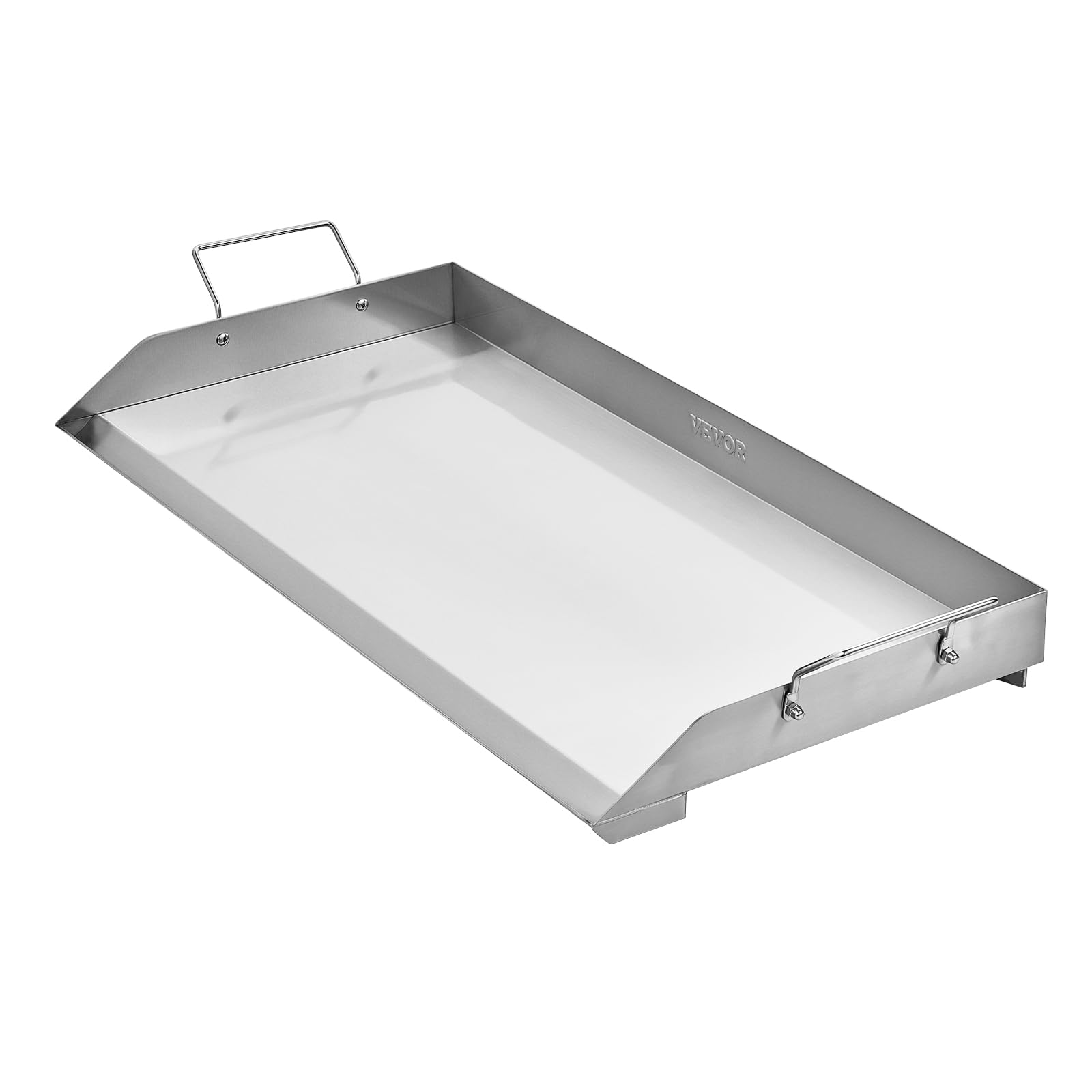 VEVOR Piastra in Acciaio Inox, Piastra Rettangolare Universale da 809x370 mm, Piastra a Gas, Pentole da Fornello Portatili per Famiglie con Manico, per Campeggio, Festa, Picnic, Eventi da Esterno