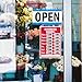 Open Signs,Business Hour Closed Open Sign,Hours of Operation Signs Set Will Return Clock for Restaurants Offices Retail Shops Window Storefronts
