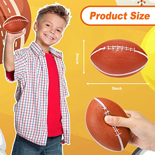 Civaner 20 Pieces Mini Inflatable Balls Baseball Beach Float Ball Basketball Soccer Mini Hoop Ball Pool Ball Toys For Kids Summer Sports Game Party Supplies, 4 Inches (Football Style) #TOP1